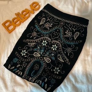 Gorgeous velvet skirt with beautiful embroidery